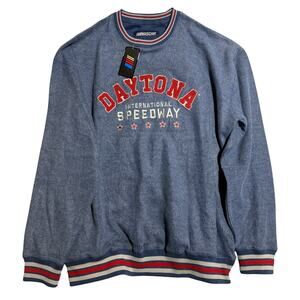 NASCAR Daytona International Speedway Sweatshirt XL Blue Crewneck Racing NWT